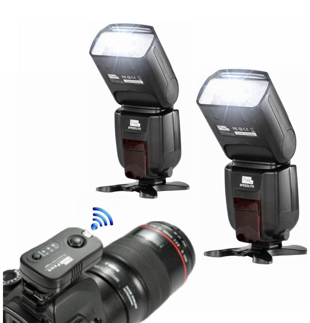 Pixel 2PCS M8 LCD Wireless Flash Speedlite TF362 Flash Trigger Transmitter For Canon