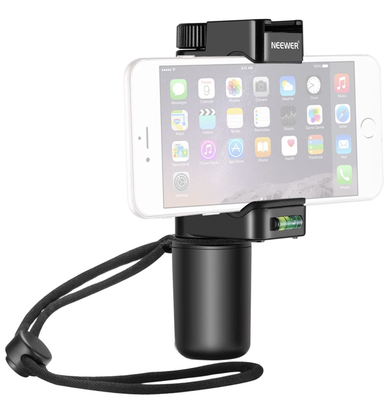 Neewer Smartphone Rig Filmmaker Grip Tripod Mount with Cold Shoe Mount and Width Adjustable Phone Clip Holder