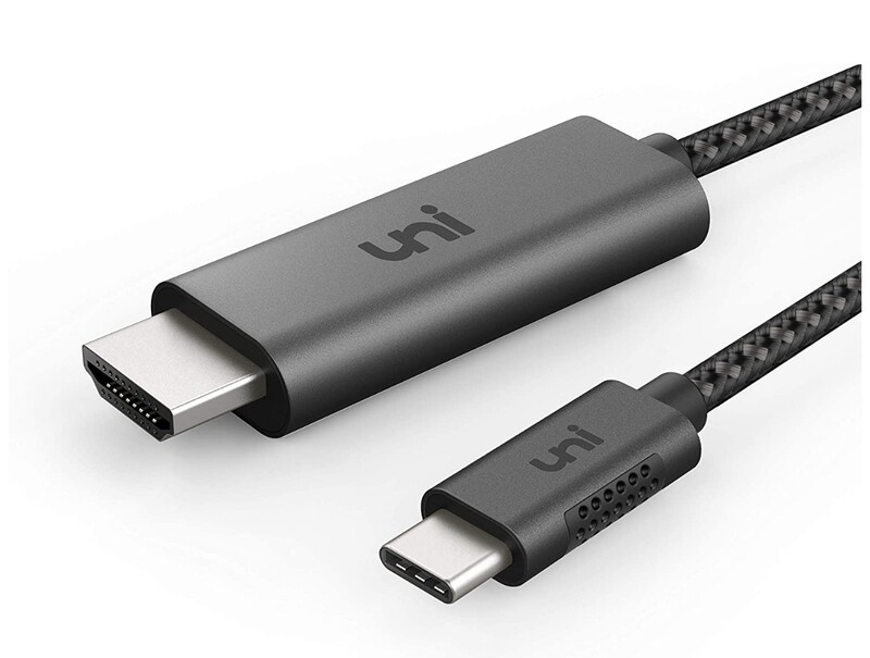 USB C to HDMI Cable for Home Office | 3ft 4K@60Hz, uni USB Type-C to HDMI Braided Cable [Thunderbolt 3 Compatible]