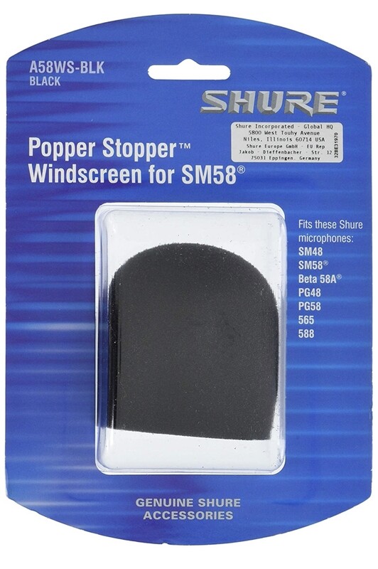 Shure A58WS-BLK Foam Windscreen for All Shure Ball Type Microphones