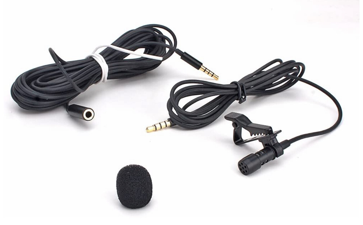 ZRAMO Lavalier Microphone Tie Clip on Omnidirectional Condenser microphone 6 Meter cable