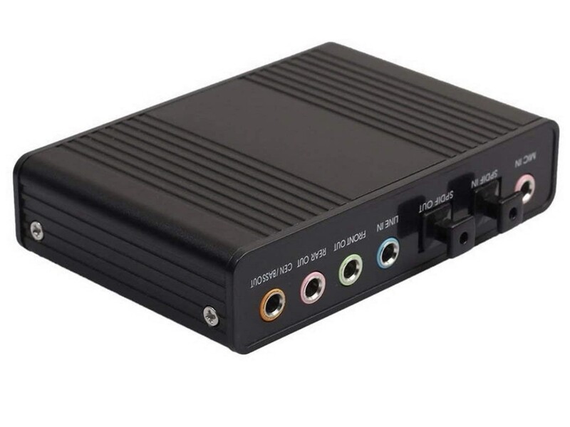 6 Channel External Sound Card USB 2.0 External 5.1 Surround Sound Optical S/PDIF