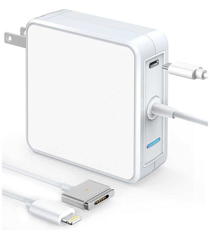 Mac Book Pro Charger, 60W T-Tip Magsafe 2 Power Adapter &amp; 18W USB C Fast Power Delivery Type C Charger