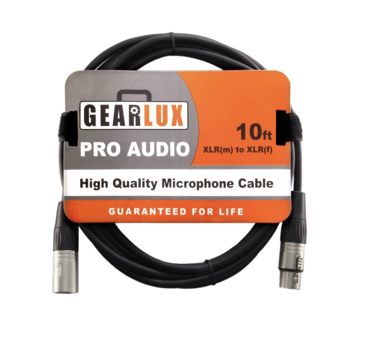 Gearlux XLR Microphone Cable Male to Female 10 Ft Fully Balanced Premium Mic Cable, 10 Pies