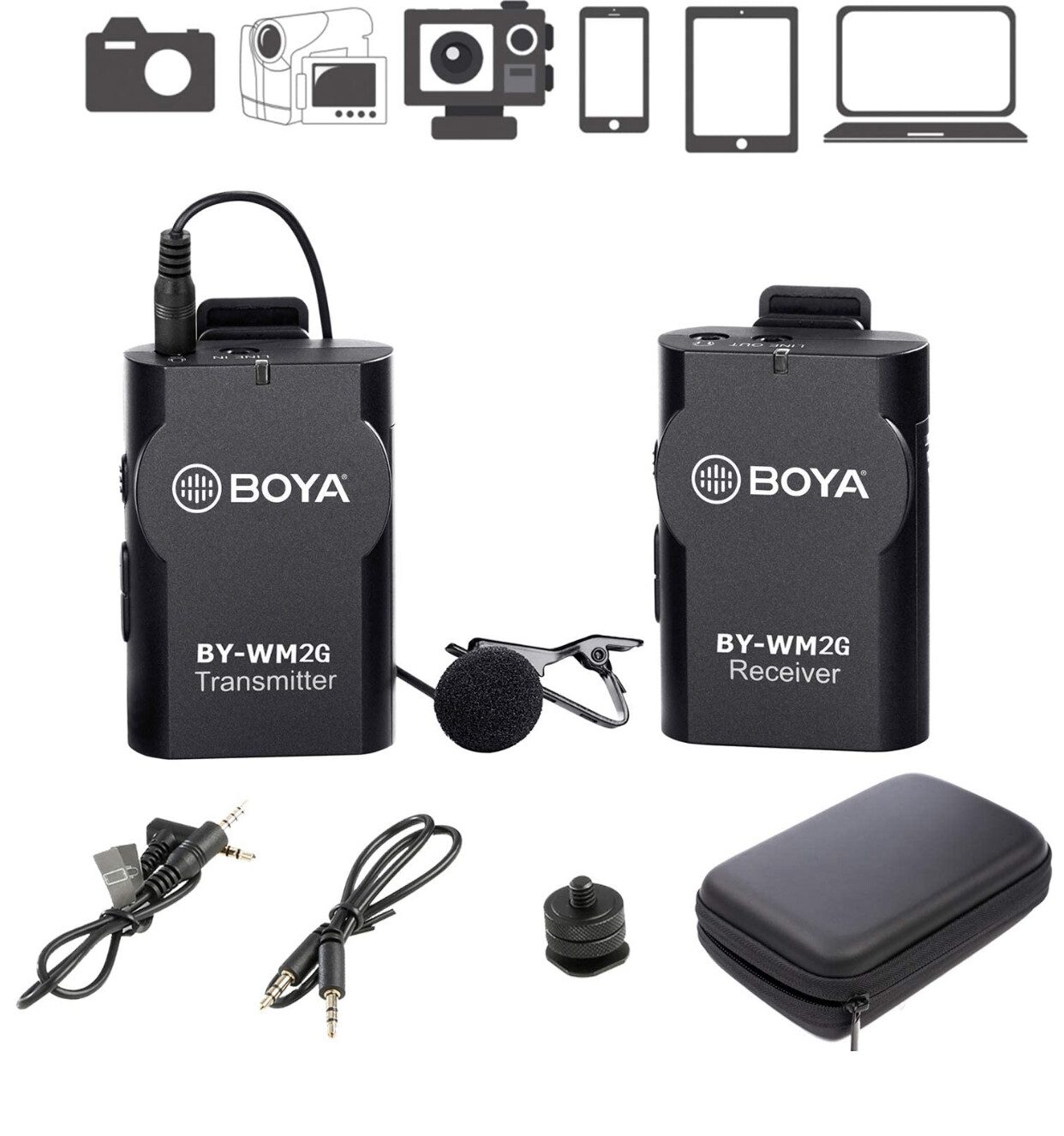 BOYA BY-WM2G Wireless Lavalier Microphone System