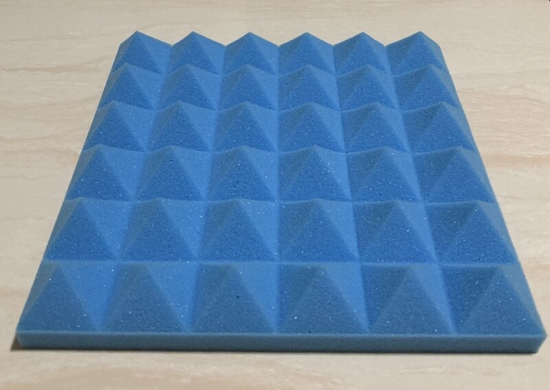 SoundProof Padding Foam Panels,2&quot; X 12&quot; X 12&quot; Studio Foam Pyramid Tiles, unidad color azul