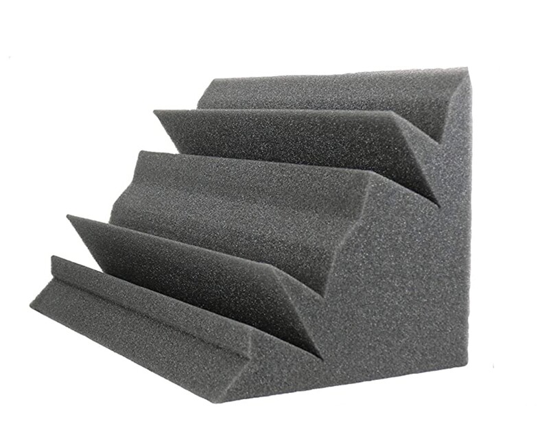 Charcoal Acoustic Foam Bass Trap Studio Corner Wall 12&quot; X 7&quot; X 7&quot;