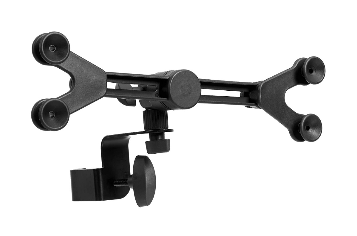 AmazonBasics Adjustable Tablet/iPad Mount Holder - for Microphone Stand and Music Stand