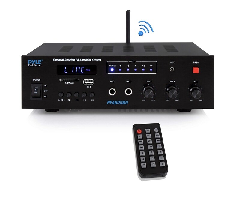 Pyle Wireless Bluetooth Karaoke Amplifier 300 Watts 2 Channel