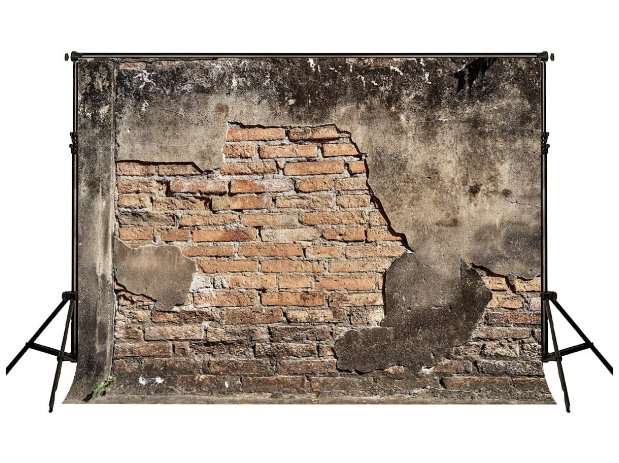 Kate 7x5ft Old Brick Wall Backdrops Shabby Brick Party Decor Photo Background Studio Props