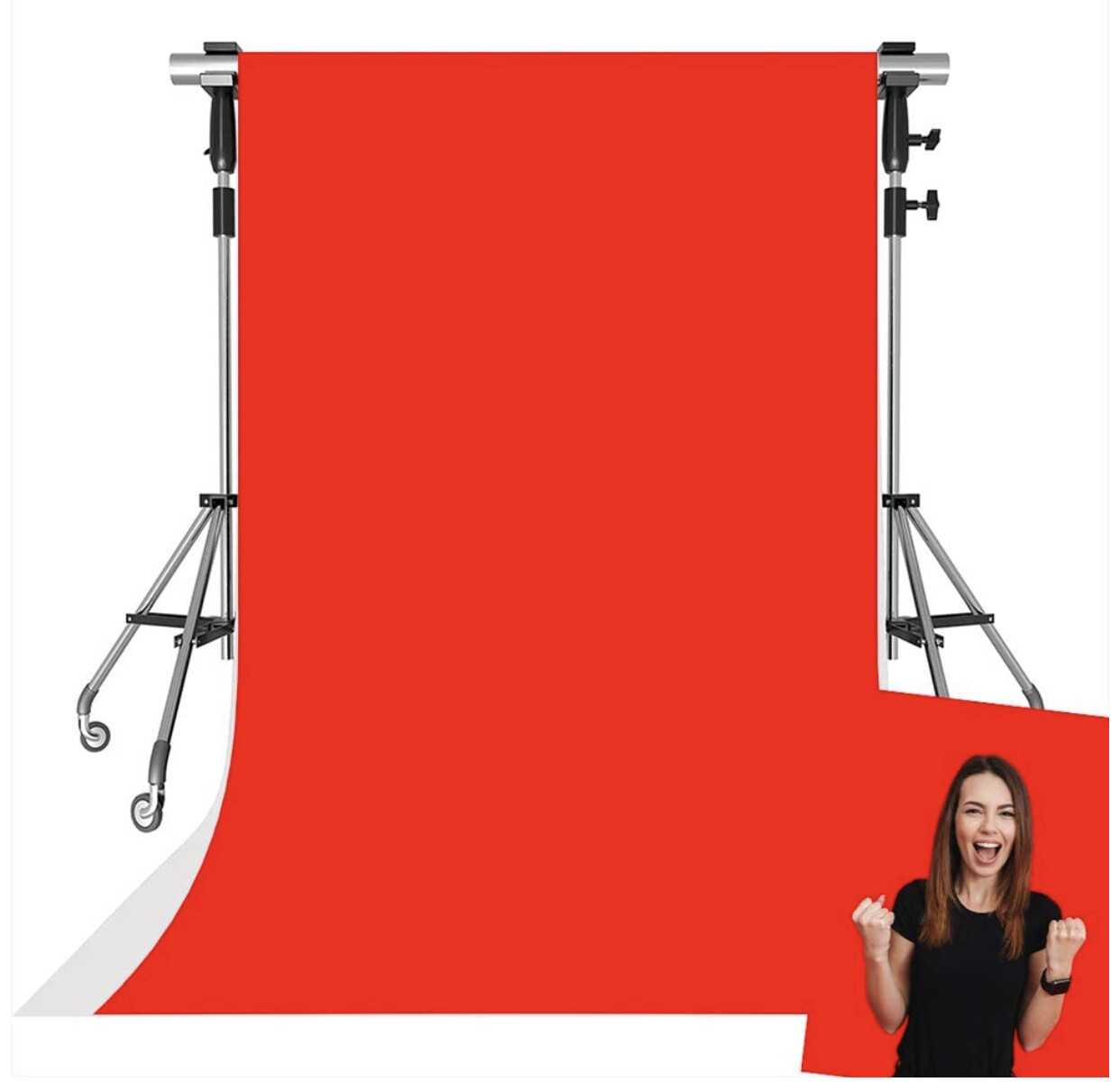 Kate 5x7ft Microfiber Red Solid Color Backdrops for Photography Pure Color Texture Portrait Background