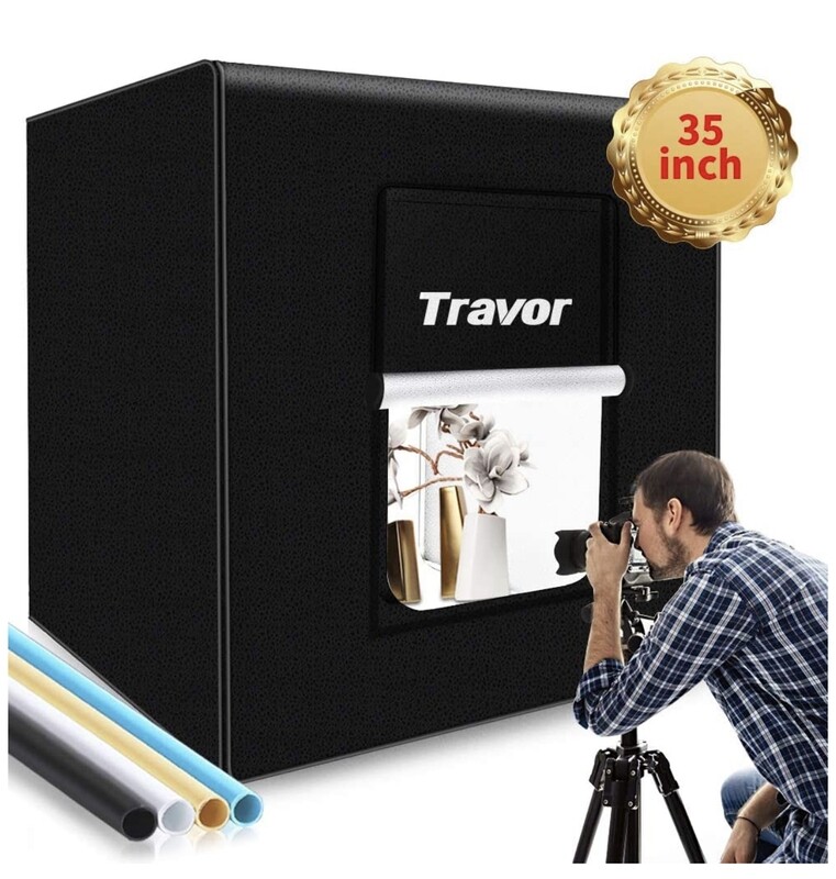 Travor Photo Studio Light Box 35&quot;/90cm Adjustable Brightness Portable Shooting Tent Kit