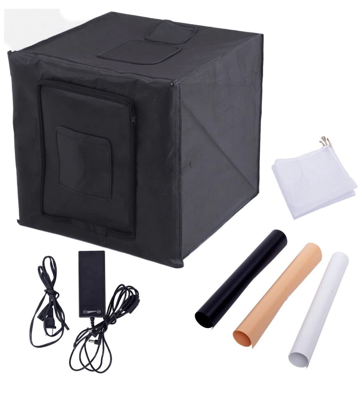Safstar Portable 24&quot; Photo LED Studio Box Lighting Kit with 3 Colors Backdrops