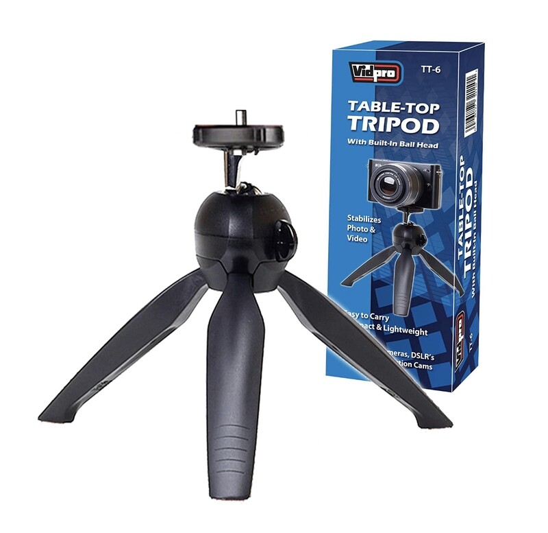 Vidpro TT-6 Table-Top Tripod with Built-in Ball Head