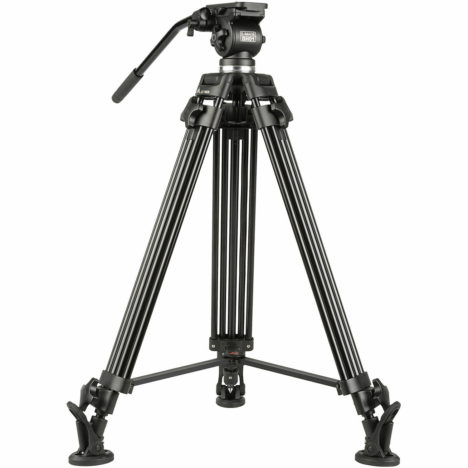 E-Image EG01A2 Two-Stage Aluminum Tripod System with GH01 Pan/Tilt Fluid Head 63”