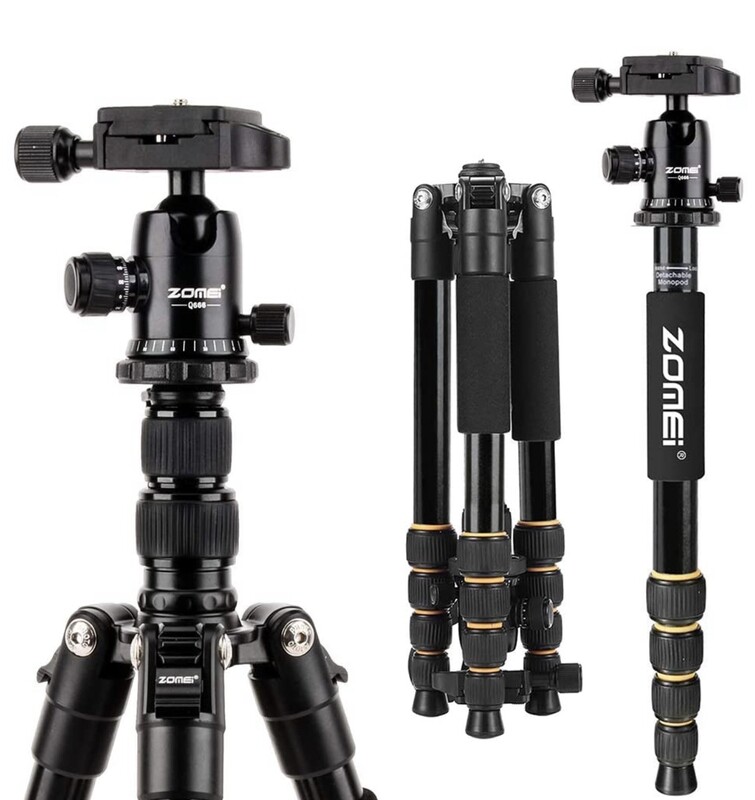 ZOMEI Aluminum Portable Tripod 62” with Ball Head Heavy Duty Lightweight