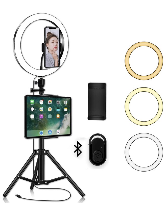 LED Ring Light Yingnuost 10&#39;&#39; kit, Selfie Ringlight with Tablet/Phone Holder