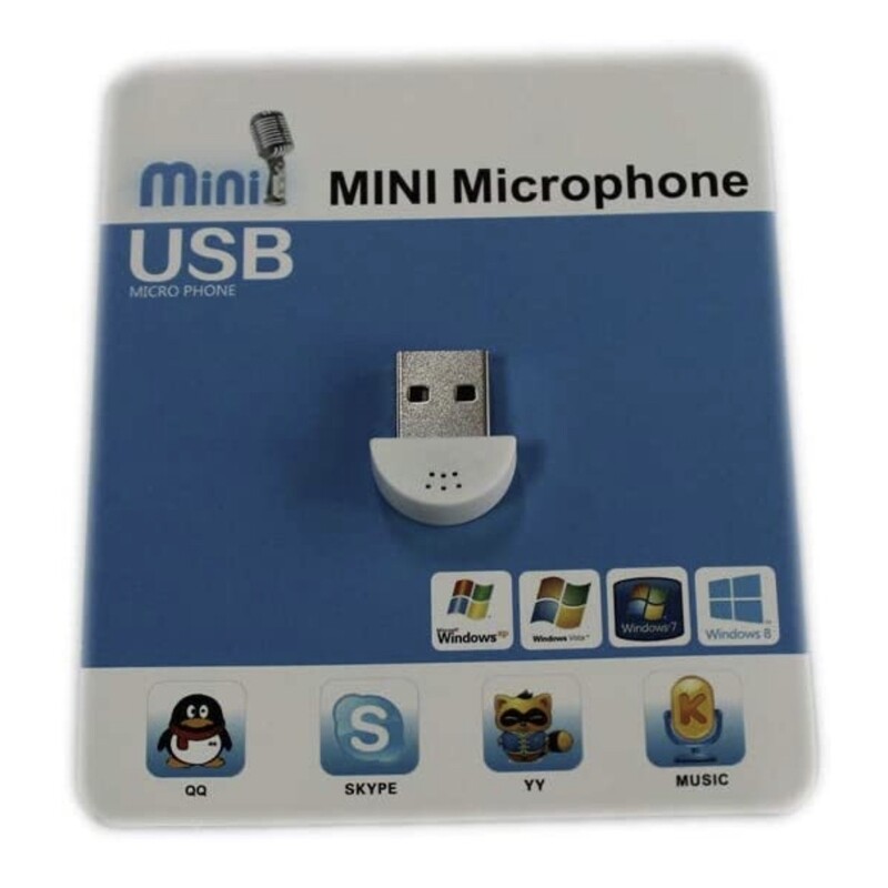 Mini USB Microphone for Computer Laptop Desktop Driver Free White