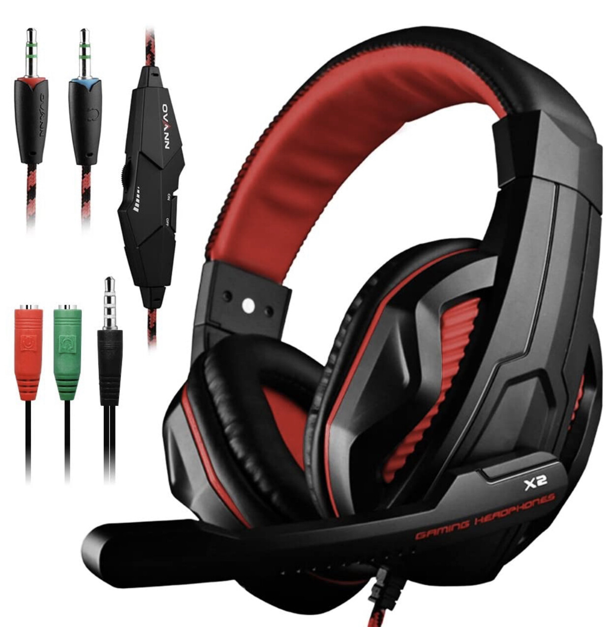 Gaming Headset,DLAND 3.5mm Wired Bass Stereo Noise Isolation Gaming Headphones with Mic