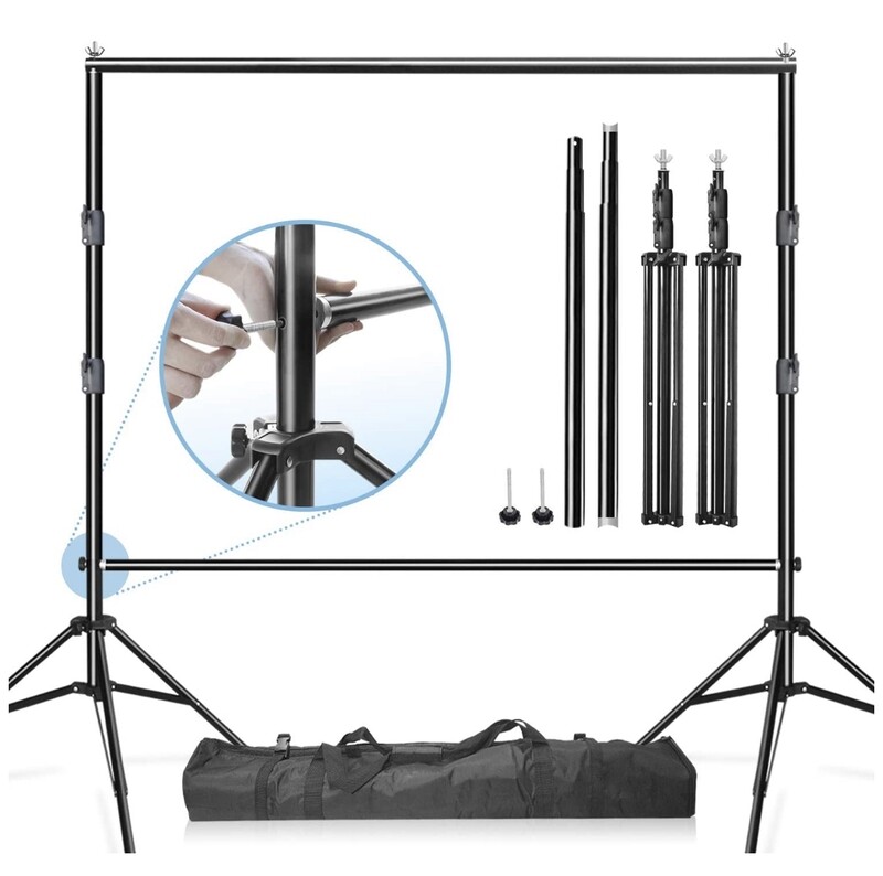 LimoStudio Heavy-Duty Background Banner Stand, Cross Bar 9.5 ft Wide Stand 9.3 ft Tall