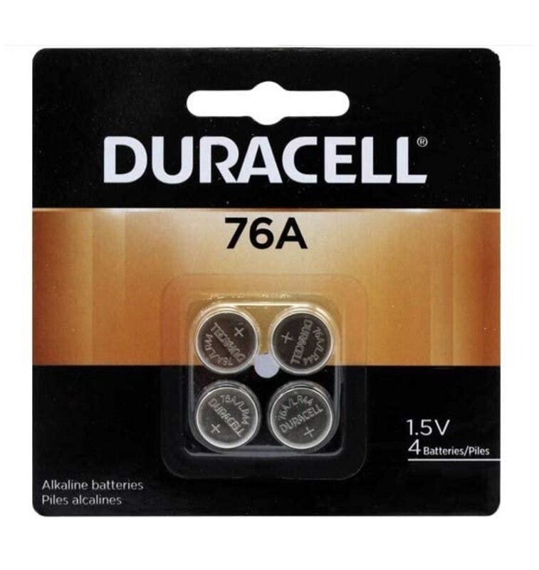 Duracell 76A LR44 Duralock 1.5V Button Cell Battery 4 Pack