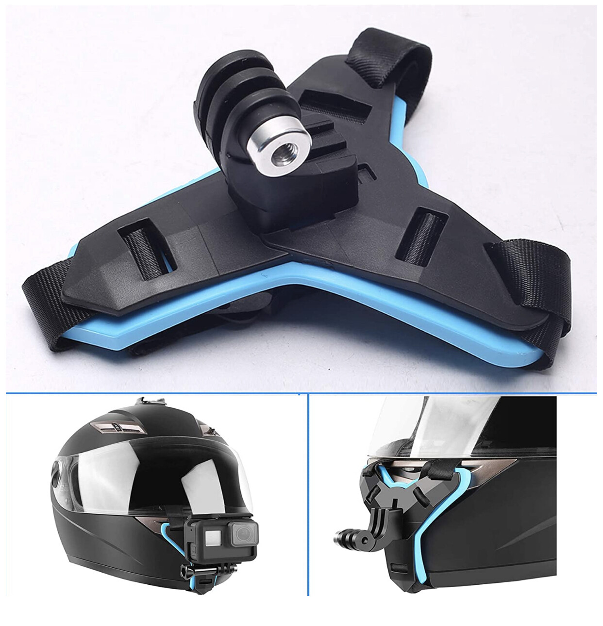 DEVMO Fixing Bracket Motorcycle Helmet Chin Holder Integrated Helmet Belt Compatible with GoPro