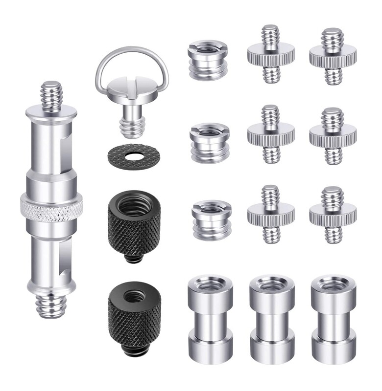 Neewer Camera Screw Kit, 16 Pieces Tripod Screw Adapter Converter Spigot Screw Mount Pack