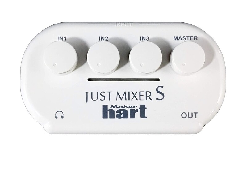 Maker hart Just Mixer S - 3 channel 3.5mm stereo input/output Mini Audio Mixer Battery/USB Powered