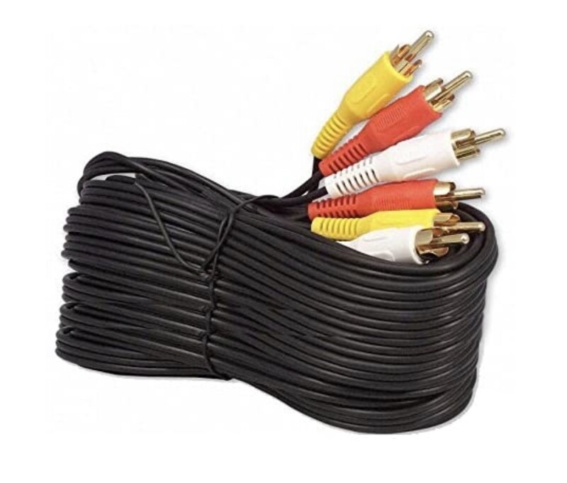 iMBAPrice 50FT RCA M/Mx3 Audio/Video Cable Gold Plated - Audio Video RCA Cable 50 feet