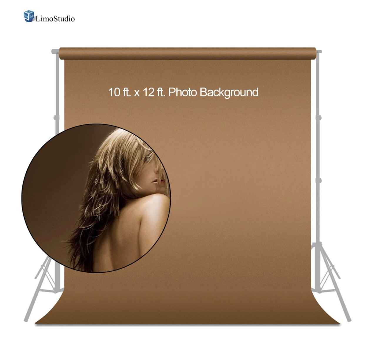 LimoStudio Photo Backdrops 10X12&#39; Brown Muslin Photo Video Backdrop Background