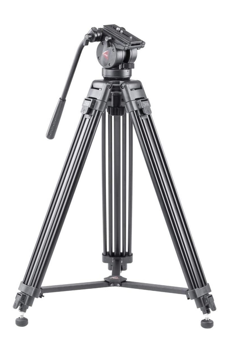 3pod Video Tripod System, Professional Heavy Duty Aluminum Twin Tube Tripod, K2 Fluid Head, Mid-Level Spreader, Max Loading 9 LB, DSLR Camcorder, Quick Release Plate