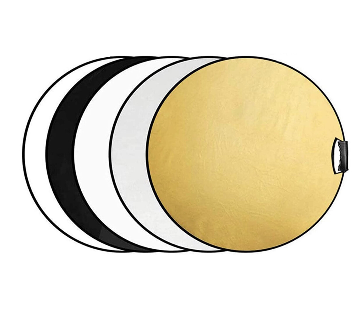 Selens Portable 5-in-1 24 Inch (60cm) Handle Round Reflector Collapsible Multi Disc with Carrying Case