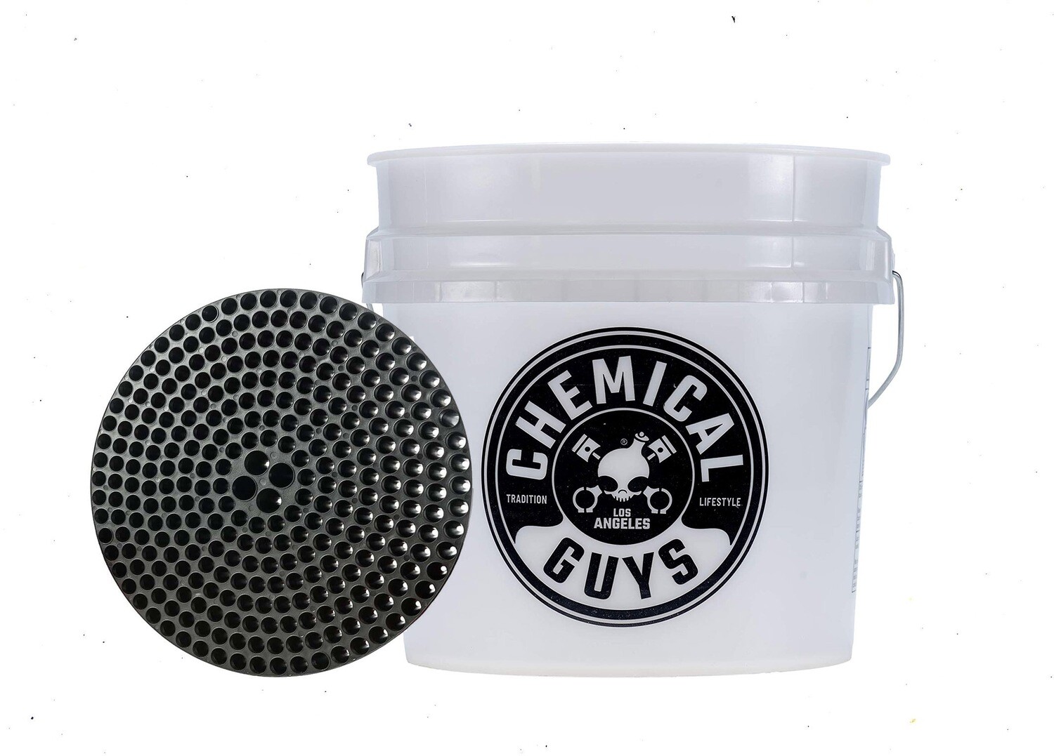 Chemical Guys Heavy Duty Detailing Bucket 4.5 Gal + Chemical Guys Cyclone Dirt Trap for Buckets