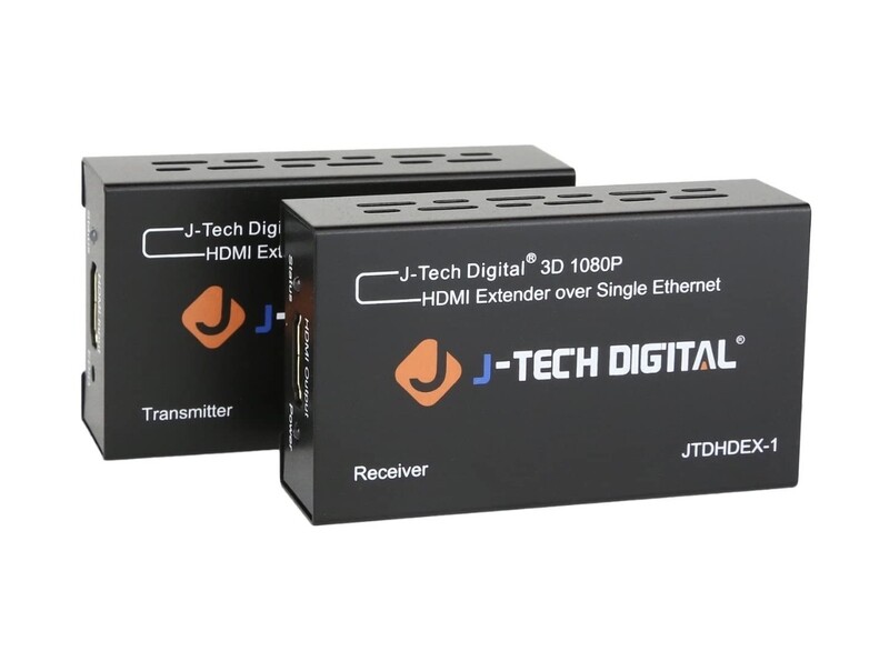 J-Tech Digital HDMI Extender By Single Cat 5E/6 Full Hd 1080P