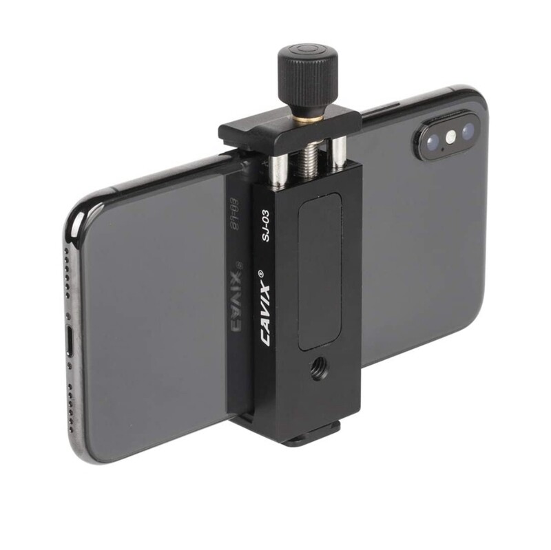 CAVIX SJ-03 Universal Phone Tripod Mount with 1/4&quot; Mounting Socket and Hotshoe Adapter
