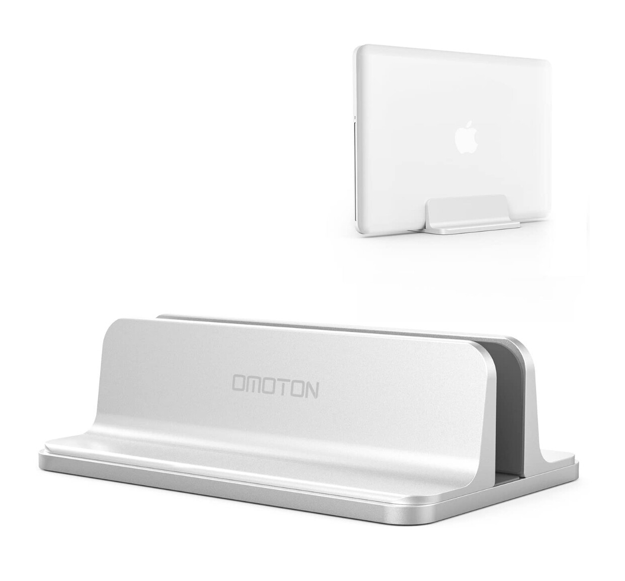 Vertical Laptop Stand, Desktop Aluminum MacBook Stand with Adjustable Dock Size