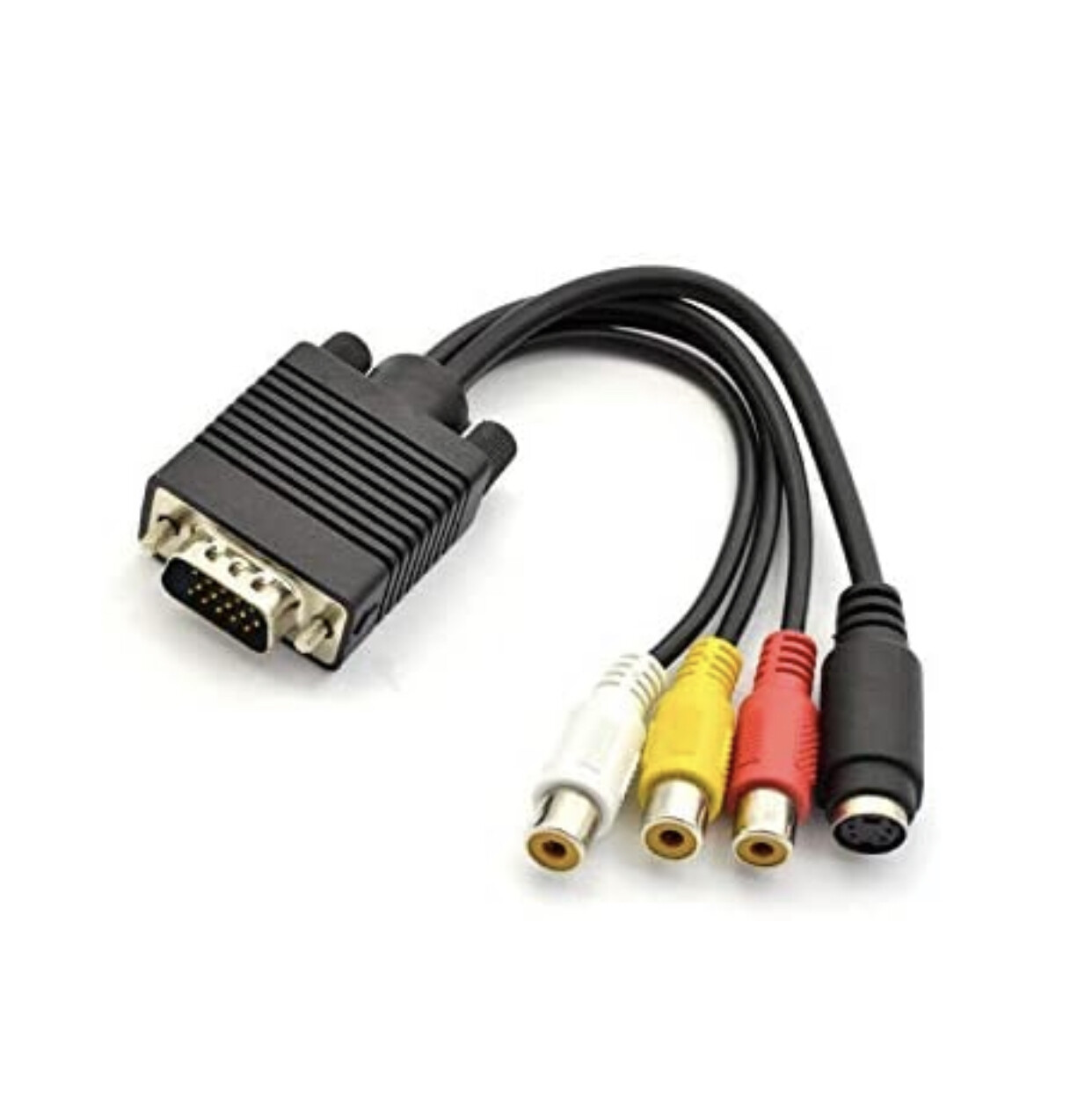 VGA SVGA TO S-Video 3 RCA Composite AV TV Out Converter Adapter Cable