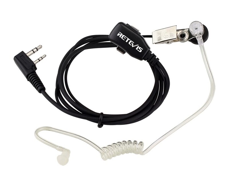 Retevis Walkie Talkies Earpiece with Mic 2 Pin Acoustic Tube Headset
