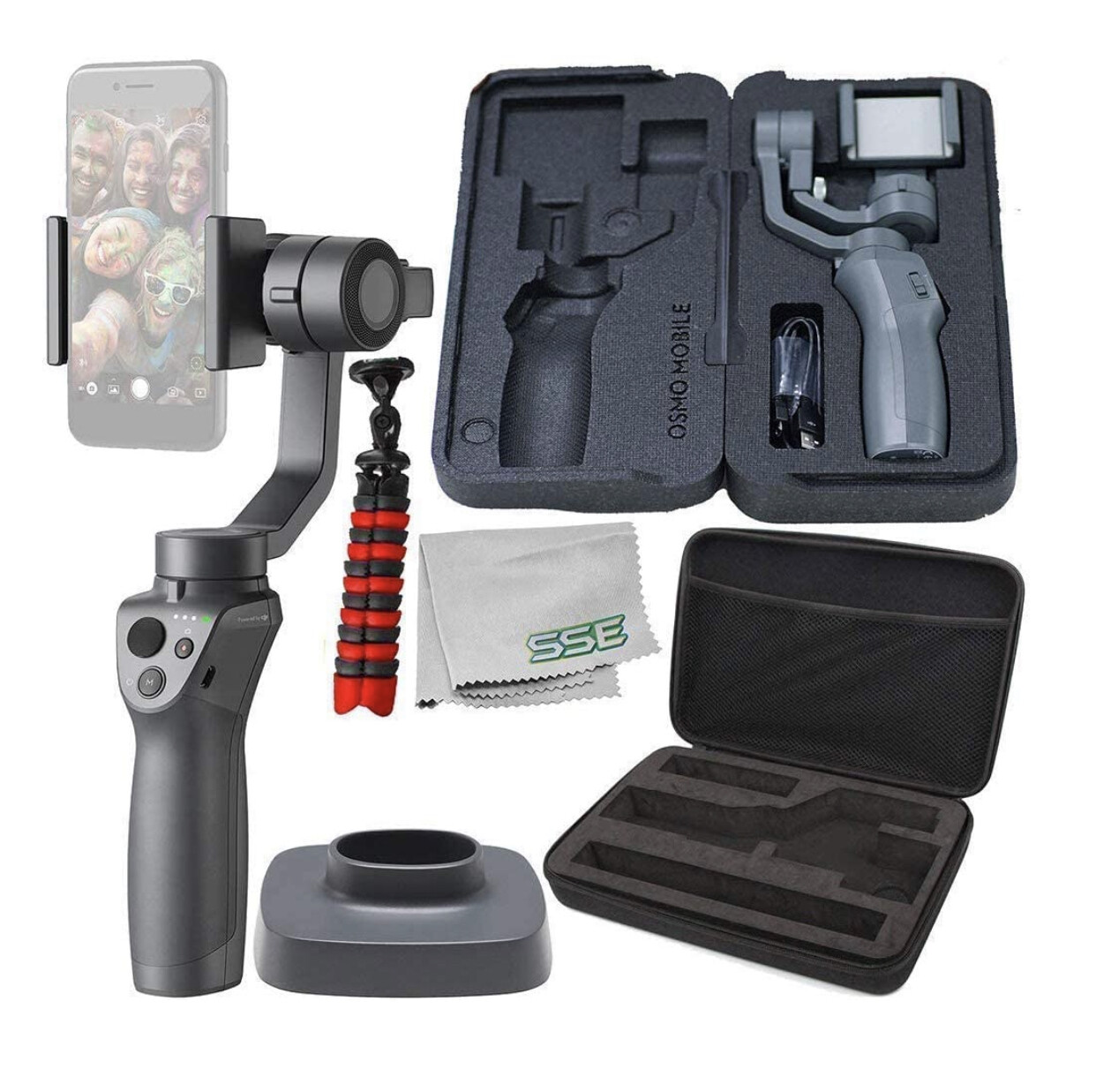 DJI Osmo Mobile 2 Handheld Smartphone Gimbal Stabilizer Must-Have Bundle