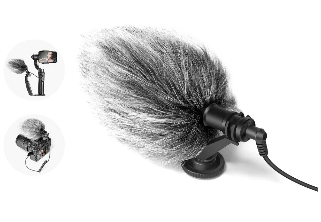 Neewer CM14 Mic Phone Mic on-Camera Video Microphone with Shock Mount and Windscreen