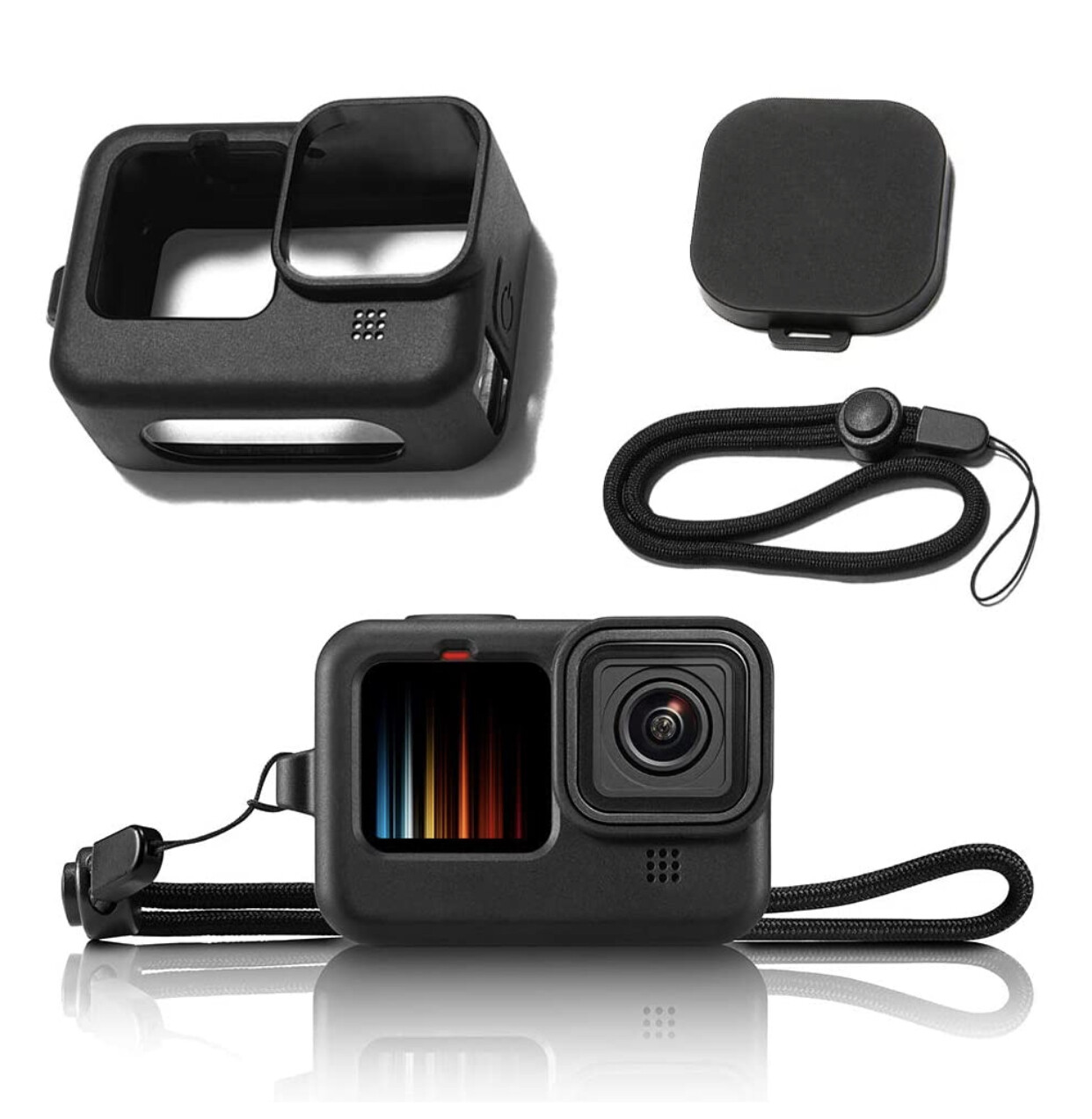 Silicone Rubber Protective Case for GoPro Hero 9 Black Action Camera