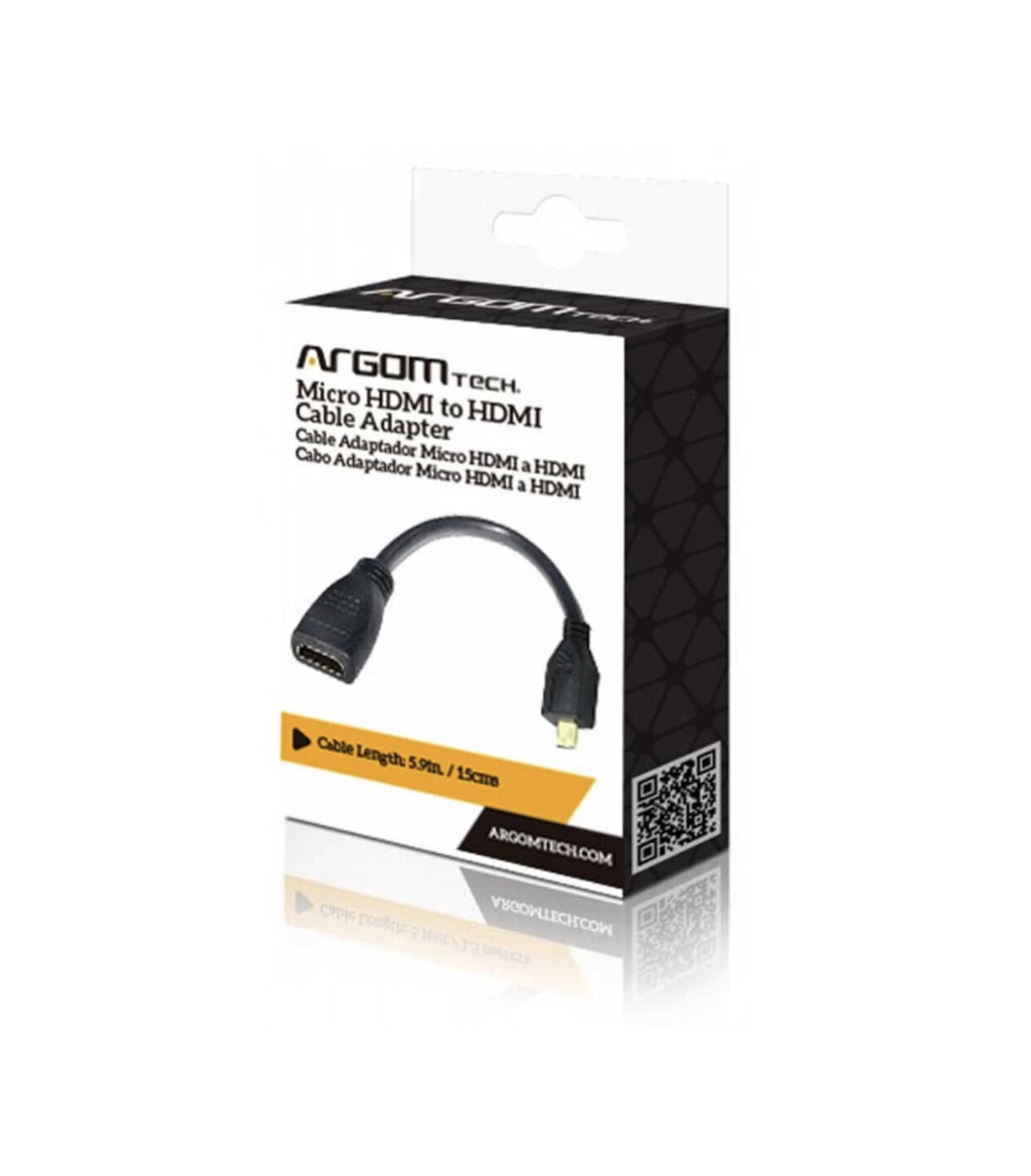 Argomtech Adaptador de cable Micro HDMI a HDMI