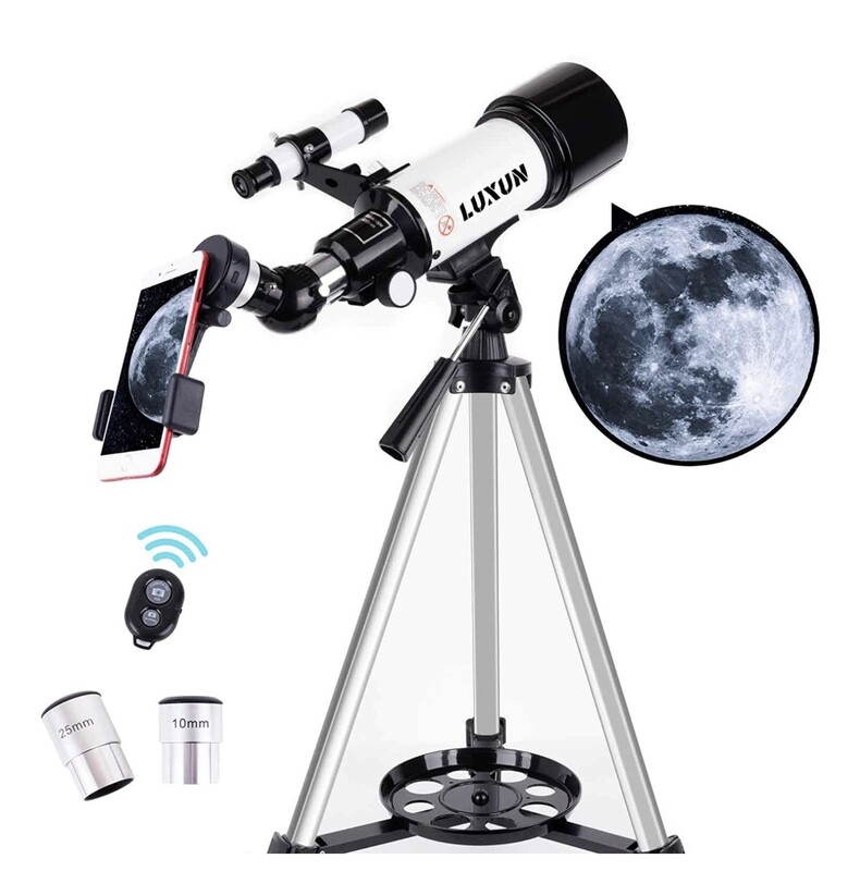 LUXUN Telescope, 70mm Aperture 400mm Astronomical Refracting Portable with Carry Bag
