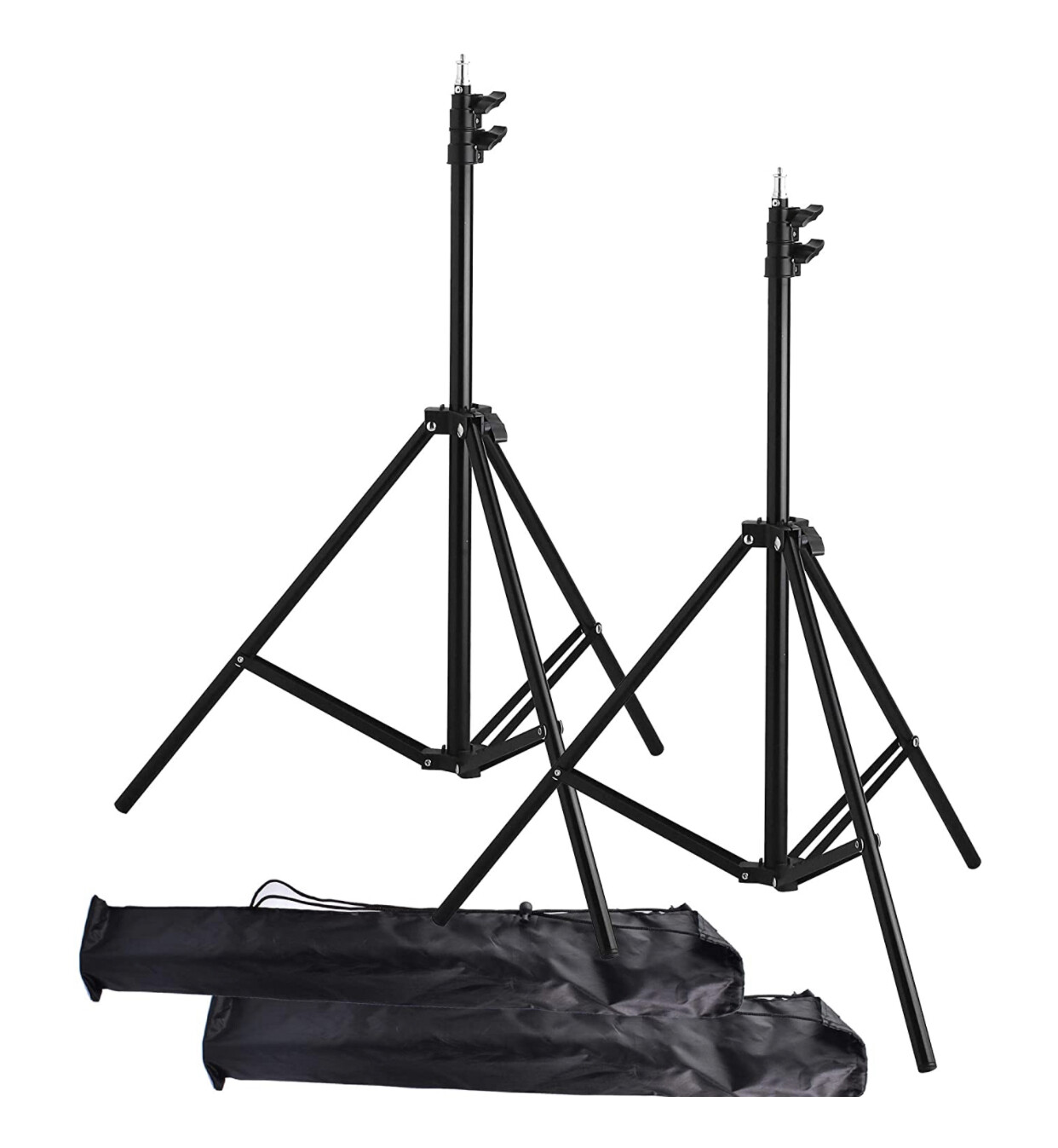 2 Pack Riqiorod 7 Feet Aluminum Alloy Photography Studio Light Stands with Carrying Bag