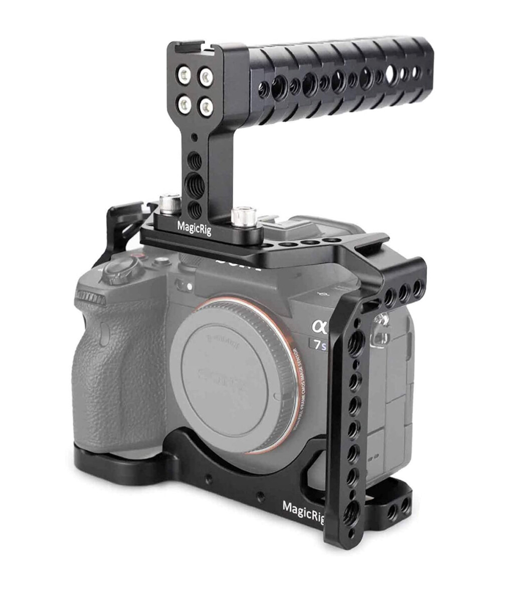 MAGICRIG Cage with Cold Shoe Mount &amp; NATO Rail &amp; Top Cheese Handle Grip for Sony A7S3 /A7SIII /Alpha 7S III