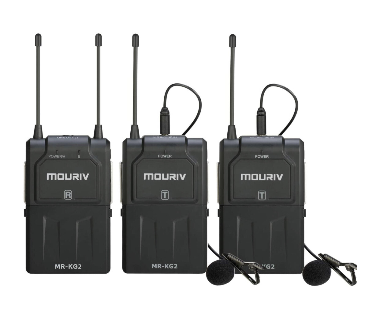MOURIV 16-Channel UHF Wireless Lavalier Microphone System