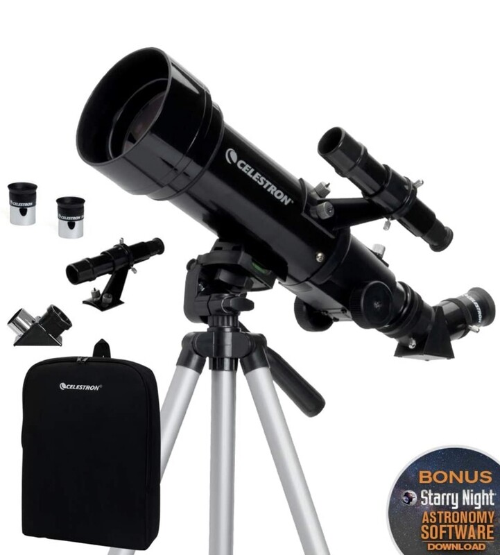 Celestron - 70mm Travel Scope - Portable Refractor Telescope - Fully-Coated Glass Optics