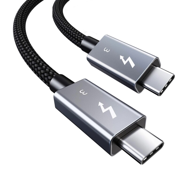 Thunderbolt 3 Cable 40Gpbs/100W/5A,Cabletime Certified USB C Cable, 1 metro de largo