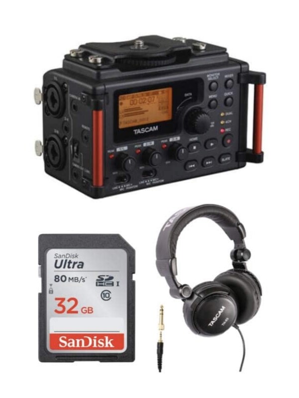Tascam DR-60DmkII 4-Channel Portable Recorder Kit with TH-03 Headphones and 32GB Memory