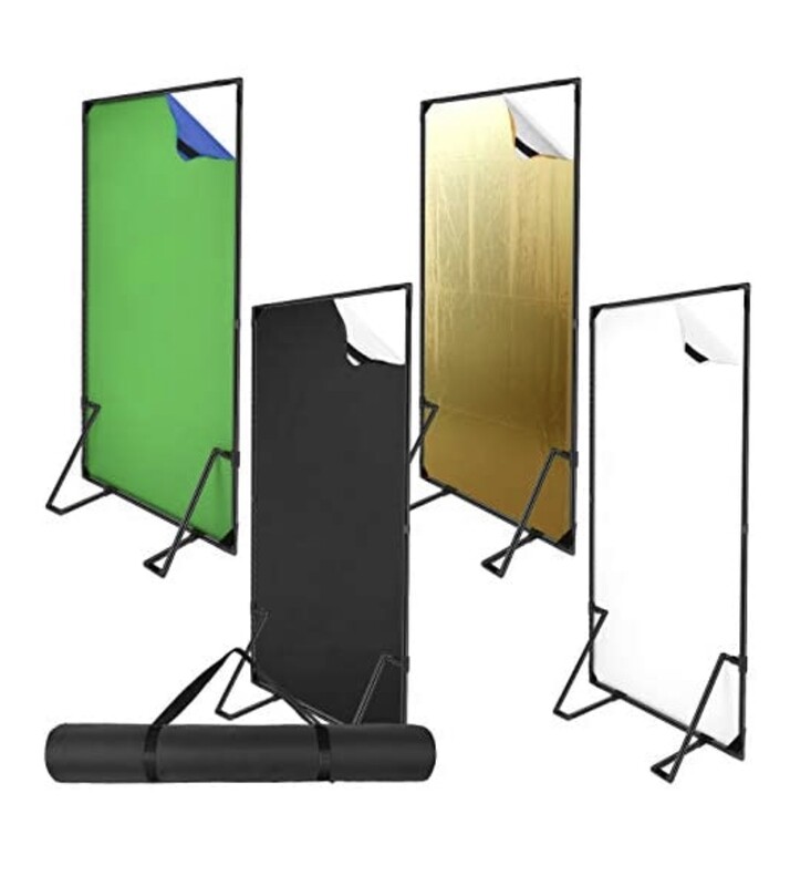 Neewer Photo Studio Backdrop with Banner Stand Kit, 4 Packs 104x203cm Kit